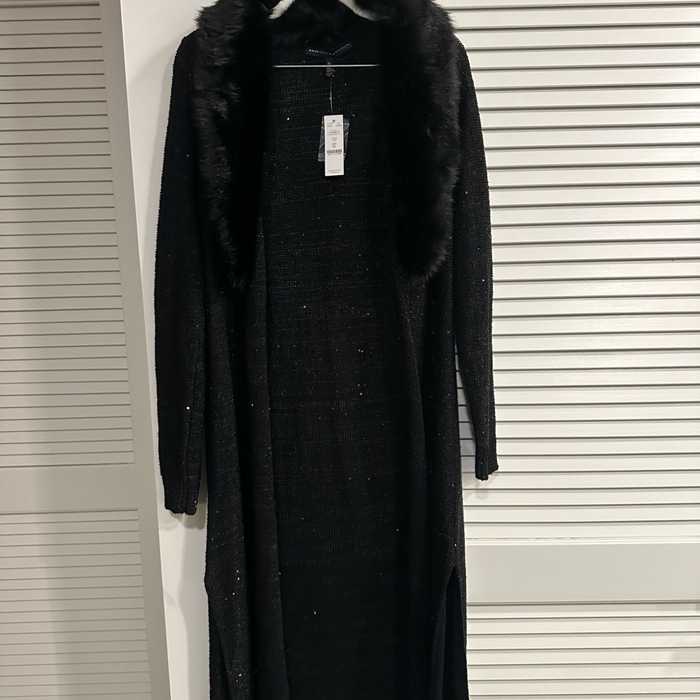 White House Black Market Black Knit Cardigan